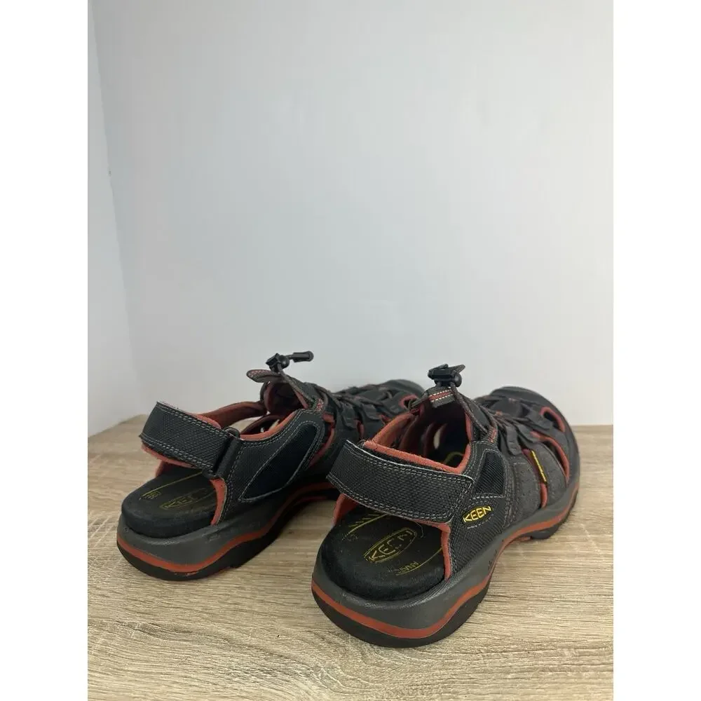 KEEN Men’s Waterproof Hiking Sandals Black Red US 11.5 EU 45 American Built